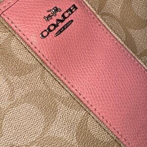 Coach Pink and Beige Shoulder Bag